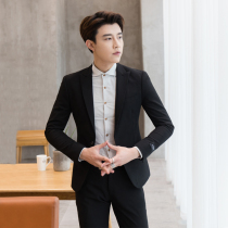Autumn suit mens self-cultivation Korean trend casual dress youth groom wedding handsome small suit single coat