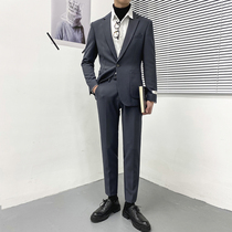 Leisure handsome solid color suit suit men business dress youth trend handsome young men