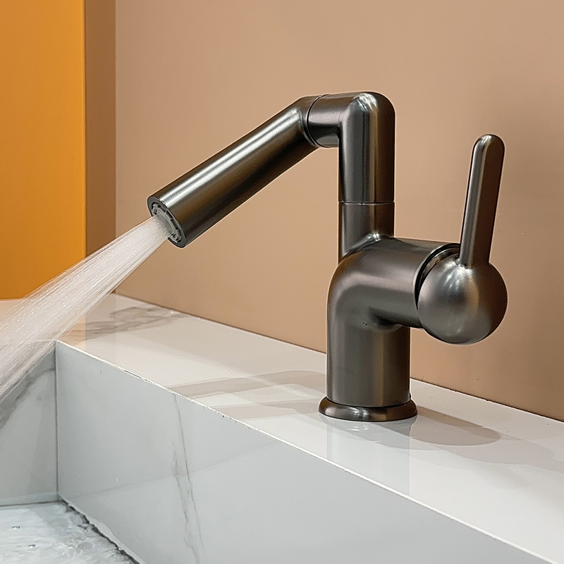 Bathroom Multifunctional Mechanical Arm Universal Rotating Washbasin Faucet Hot and Cold Household Anti-Splash Water Tap