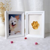 Pet paw print photo frame dog cat paw print diy photo album print mud souvenir newborn baby footprint gift