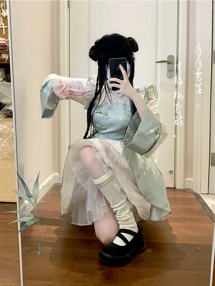 Подлинный дизайн чонсам, ханфу, платье, китайский стиль, лолита стиль, Lolita OP