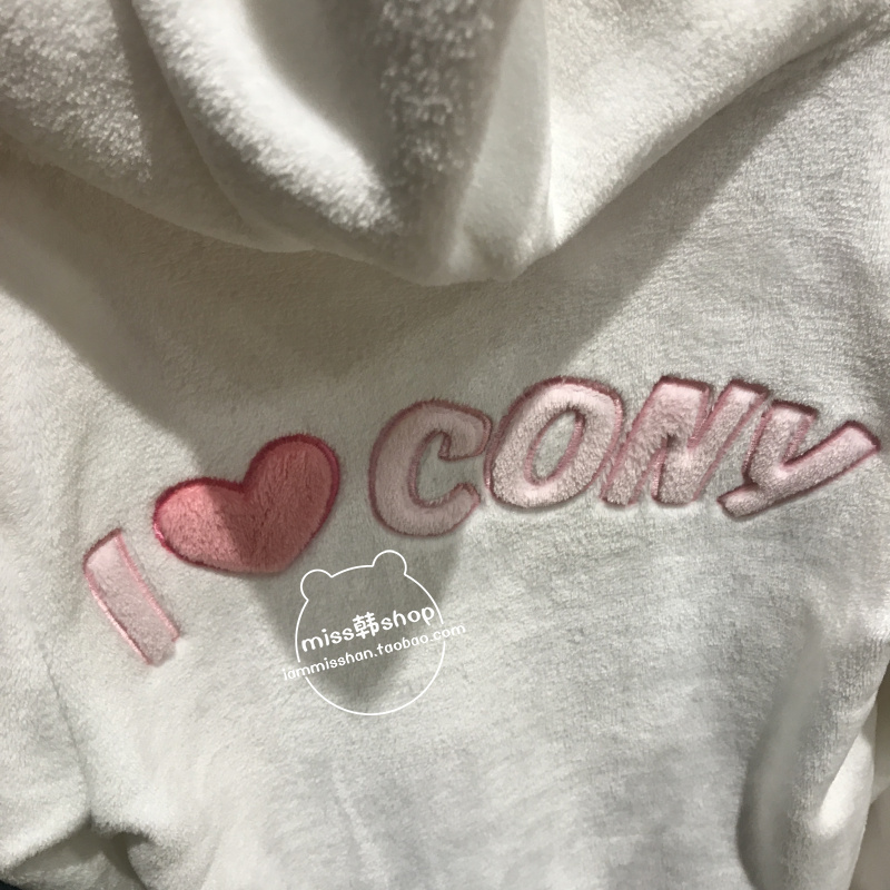 Hàn Quốc mua LINE FRIENDS x Winnie the Pooh Brown nam và nữ vài chiếc áo len trùm đầu sang trọng pijama lụa cao cấp