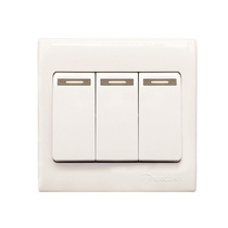 Three-position switch single-control 3-position single-link control panel Megle large board socket A6 series 86 luxury panel