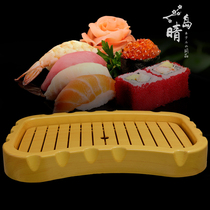 Sashimi plate Ice plate Dry ice fruit plate Creative sushi plate Milk tea shop melamine plate crescent-shaped sashimi plate high-end