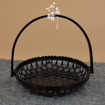 Japanese tempura basket basket Mood plate Melamine tableware Cold dish plate Commercial creative pastry Chinese snack basket