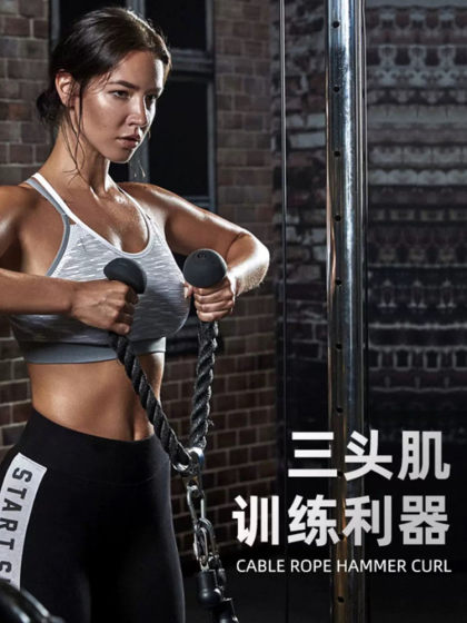 Triceps Pulldown Rope Rack Biceps Pull Rope High Pull-Down Comprehensive Training Fitness Accessory Handle