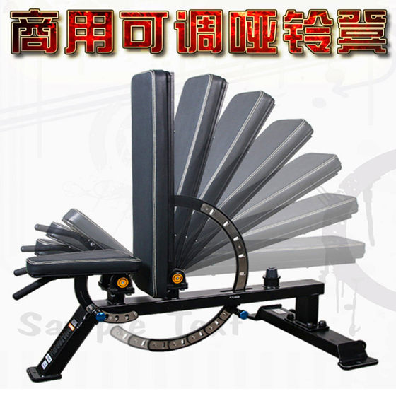 Adjustable Multi-Functional Dumbbell Bench for Commercial Gym and Home Use, Men's Bench Press Fitness Chair, Abdominal Board, Flat Bench