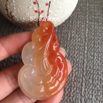 Yunnan Longling Huanglong Jade carved jade Ruyi pendant Ganoderma lucidum Ruyi pendant necklace pendant