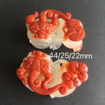 Yunnan Huanglong Jade ice golden material overlord Pixiu pair of lucky Dangdang pendant pendant Lucky evil jewelry