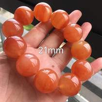 Natural jade Yunnan Longling Yellow Dragon Jade Mens bead hand string 21mm bead string bracelet