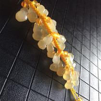 Natural jade Yunnan Longling Yellow dragon jade Gourd small pendant package chain car hanging special offer