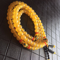 Pure natural jade Yunnan Huanglong Jade 108 Buddha beads bracelet 6mm hot sale