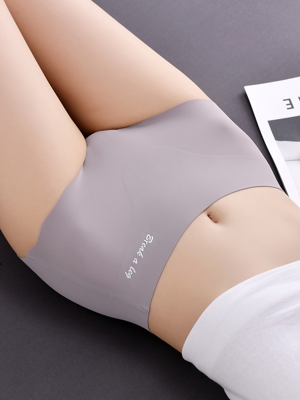 Victoria Seamless Women's Underwear Ice Silk Mid-High Waist Plus Size Tummy Control Butt-Lifting Yoga Boxer Shorts Summer Thin Style Victoria Seamless Women's Underwear Ice Silk Mid-High Waist Plus Size Tummy Control Butt-Lifting Yoga Boxer Shorts Summer Thin Style