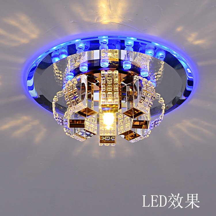 Corridor crystal light Spot light Creative home light Simple modern entrance light Foyer Corridor downlight Balcony ceiling light