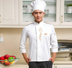 Set Chefs Wear dài tay Nhà hàng khách sạn ba mảnh Quần áo bảo hộ lao động Chefs Set với mũ mùa hè đồ bộ kiểu Bộ đồ