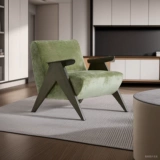 Ткань из натурального дерева, дизайнерский диван для гостиной для отдыха