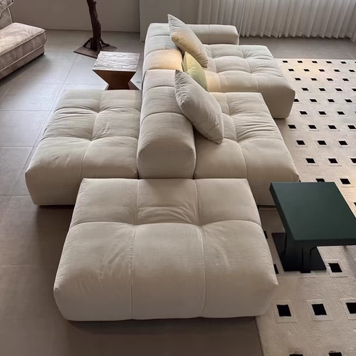 Кремовый модуль, диван, ткань, вилла, французский стиль