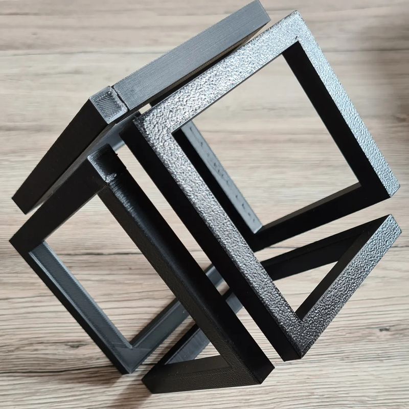 3D Printed Illusion Cube Model, Optical Illusion Model, Floating Cube Geometric Figure Teaching Prop 3D Printed Illusion Cube Model, Optical Illusion Model, Floating Cube Geometric Figure Teaching Prop