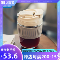 Music Buckle Music Buckle Glass Cups Women Portable Small Cups Mini Coffee Cup Accompanying Cup Lovers Portable Water Cup Straw Cup