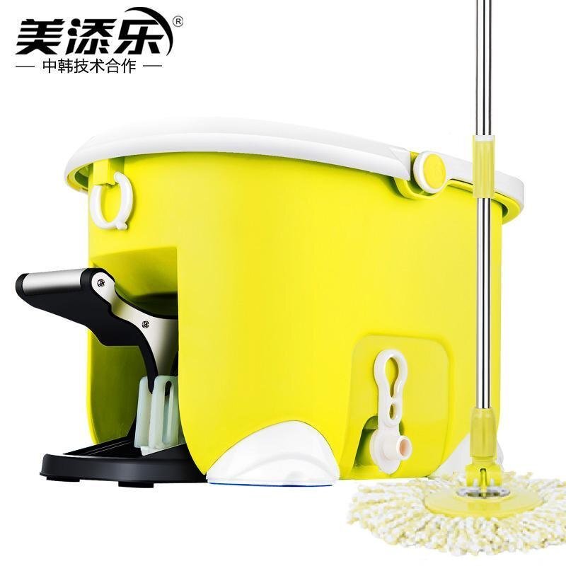 Meitianle Domineering Q Four-Wheel Rotating Mop, No Hand Washing, Reinforced Rod, Manual Foot-Pedal Magic Mop 