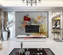 Art glass 3D stereoscopic TV background wall carving tempered craft glass TV background wall