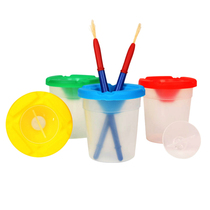 Kindergarten childrens fine fine pen cup Merlau cup pigment cup diy leak prevention cup wash pen brush