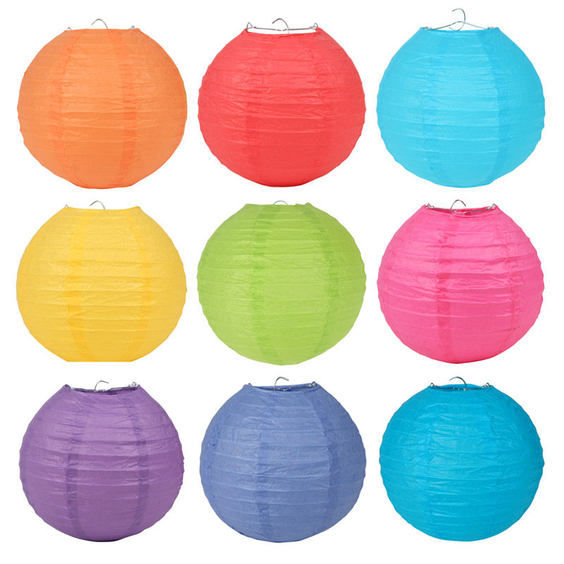 Kindergarten diy decorates colored lantern Lantern Festival for children's hand painting graffiti material blank paper lantern