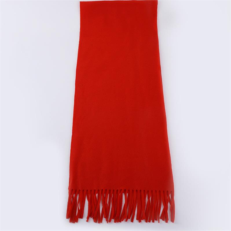 Annual meeting China red scarf custom embroidery logo customized opening door red party event gift big red neck print