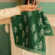 Fresh fir tree face washcloth ຄົວເຮືອນຝ້າຍບໍລິສຸດຂອງແມ່ຍິງທີ່ດູດຊຶມອ່ອນຂອງຜ້າເຊັດມືສີຂຽວແບບໃຫມ່