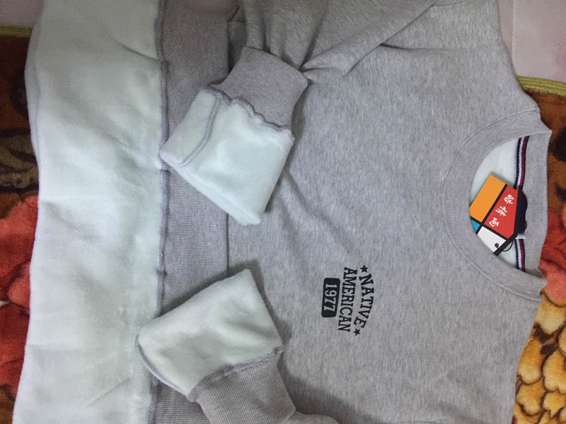 Đặc biệt hàng ngày mùa thu và mùa đông nam cotton dày cộng với áo len nhung dài tay cộng với phân bón áo ấm XL áo khoác nỉ form rộng