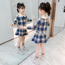 Oh Mi Childrens Wear Girls Super Fairy Dress 2021 Spring and Autumn New Western-style Princess Dress Childrens Skirt Set