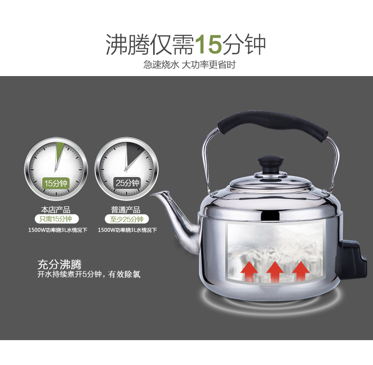 Ấm đun nước điện dày, máy nước nóng gia đình, ấm đun nước điện bằng thép không gỉ, âm thanh, ấm đun nước, ấm đun nước điện, ấm đun nước điện, công suất lớn ấm nước điện