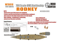 Hunter W70010 1 700 British battleship Rodney wooden deck with the Palace