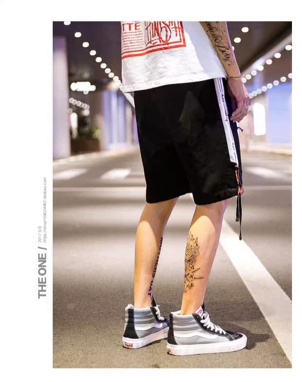 Mùa hè quốc gia nguyên bản Edison Chen cá tính lỗ quần short giản dị thương hiệu thủy triều nam thể thao quần năm quần quần âu nam