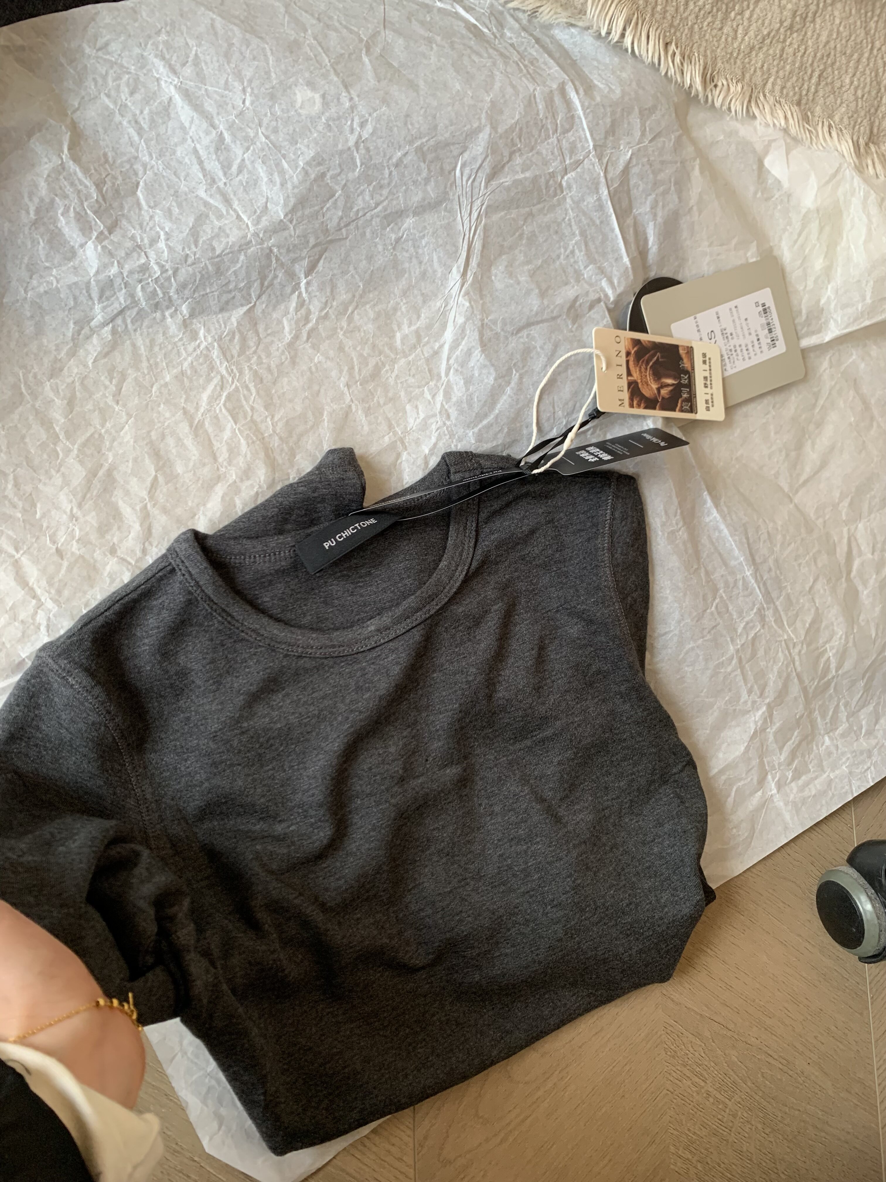 Slim Fit Long Sleeve T-Shirt T002 Regular Shoulder - Taobao product photo 7