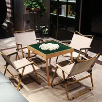 Mini Mahjong Camping Tourist Outdoor Portable Folding Solid Wood Mahjong Table Home Dorm Hand Rubbing Small Sparrow Suit