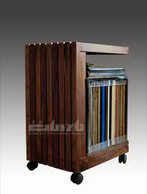Noble WCL-box(LP) walnut wood LP cabinet vinyl record cabinet small coffee table with LP Frame record rack