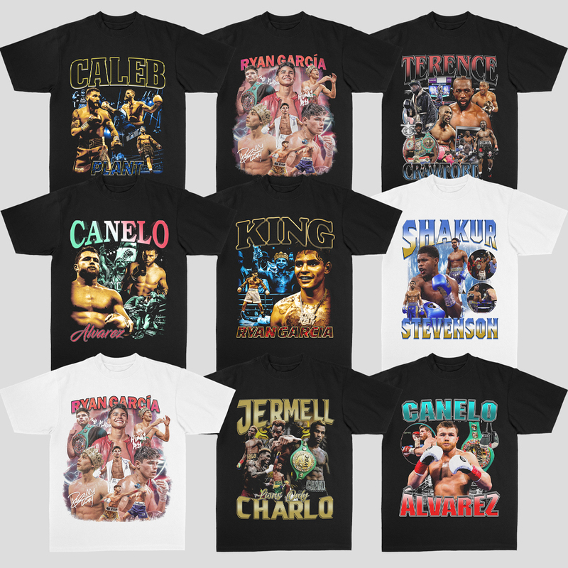 Boxing García Vertilan Steven Vincent Germa American Round Neck Loose Street Portrait Short-Sleeved T-Shirt