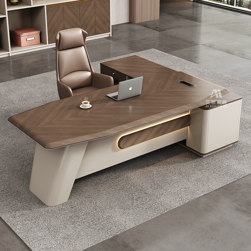 Simple Modern High-End Executive Desk and Chair Set for Boss, President's Office, Large Executive Desk, Computer Desk, Writing Desk