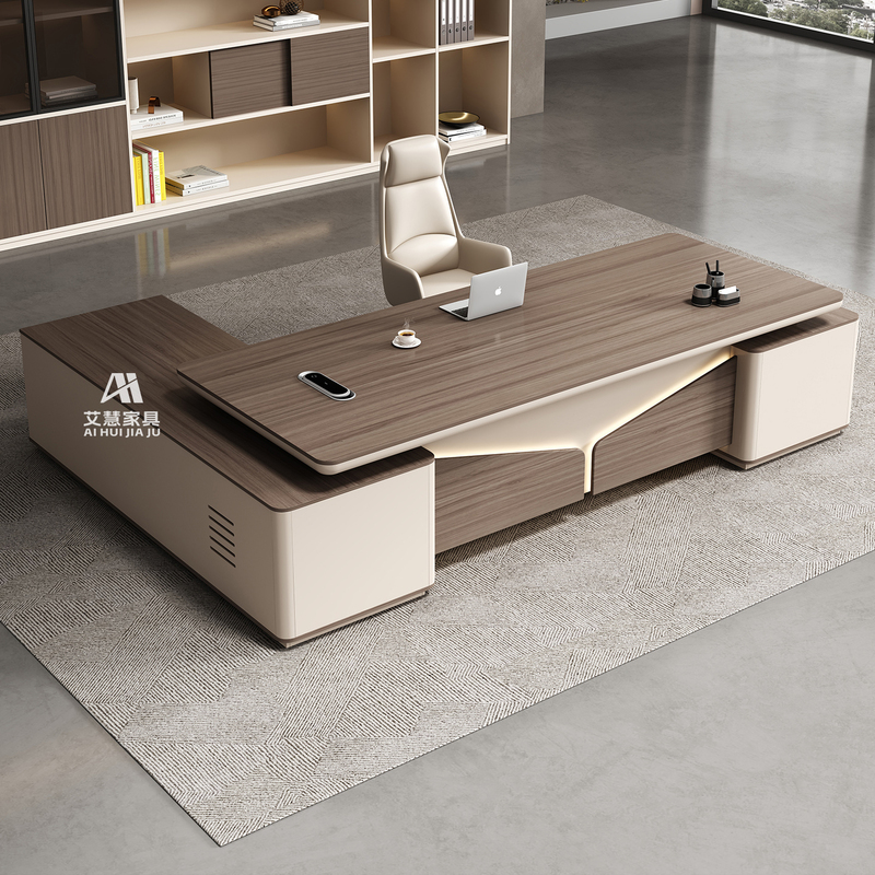 Boss Desk, Office Desk and Chair, Simple Modern Office, Light Luxury Executive Desk, President's Computer Desk, Single Supervisor's Desk Boss Desk, Office Desk and Chair, Simple Modern Office, Light Luxury Executive Desk, President's Computer Desk, Single Supervisor's Desk