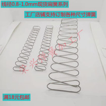 Spot 0-8mm wire diameter slingshot flat spring flat spring rectangular spring square material road spring p90 toy clip spring