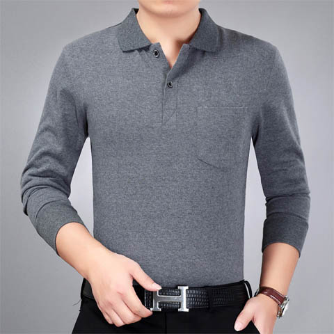 Áo sơ mi nam tay dài cotton 2018 áo thun adidas