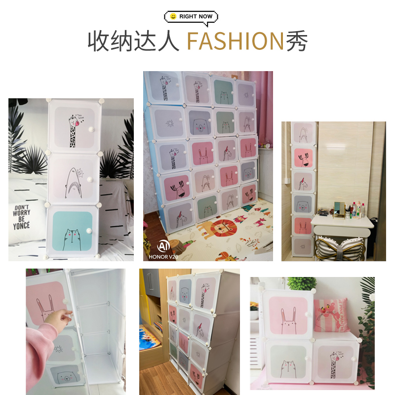 Wardrobe Simple Cloth Wardrobe Single Steel Pipe Bold Reinforced Household Bedroom Assembly Plastic Hanging Wardrobe For Rent