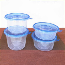 Round Disposable Meal Kit Blue Cover Takeaway Thickened Pack Box Commercial Leak-Proof Soup Bowl Breathable Lunch Box With Lid