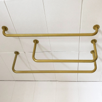 Top-mounted fixed balcony drying rack single pole wardrobe hanging rod Double single hanging rack outdoor side wall drying rod