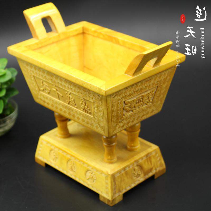 Authentic Liantianwang Jinsi Nanmu Integrity Ding Mahogany Carving Heyday Qianqiu Dayezhennan Office Decoration Opening