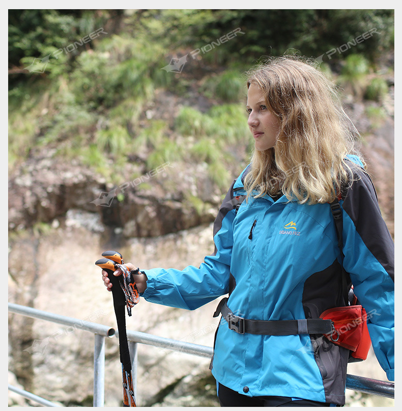 Trailblazer trekking cực Carbon siêu nhẹ telescopic giảm xóc ngoài trời xử lý thẳng siêu nhẹ khóa ba phần leo núi đi bộ gậy - Gậy / gậy gậy leo núi carbon