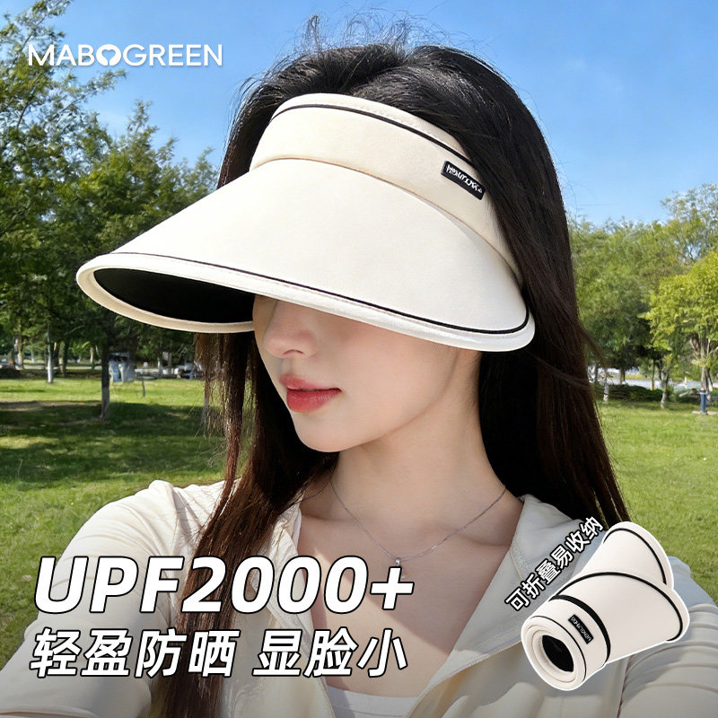 2026年新作 アウトドア用つば広サンハット（女性用）、夏の顔面カバー、日焼け防止、UVカット、オープントップサンハット