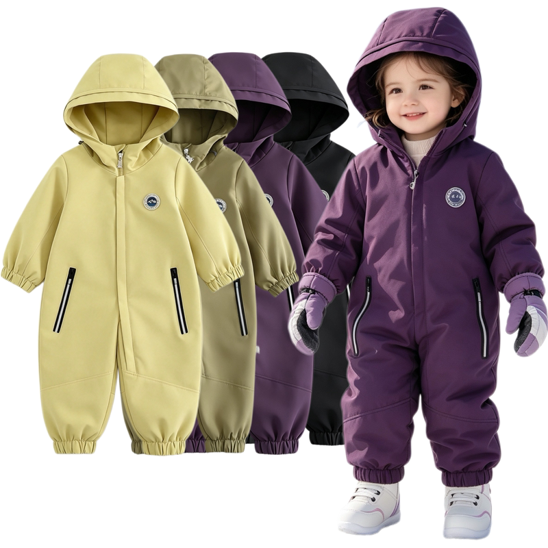 2026 Autumn and Winter Children's One-Piece Suit Windproof and Waterproof Baby Thin Ski Suit Boys and Girls Outdoor Work Clothes 2026 Autumn and Winter Children's One-Piece Suit Windproof and Waterproof Baby Thin Ski Suit Boys and Girls Outdoor Work Clothes