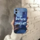 Apple, iPhone12, синяя фоторамка